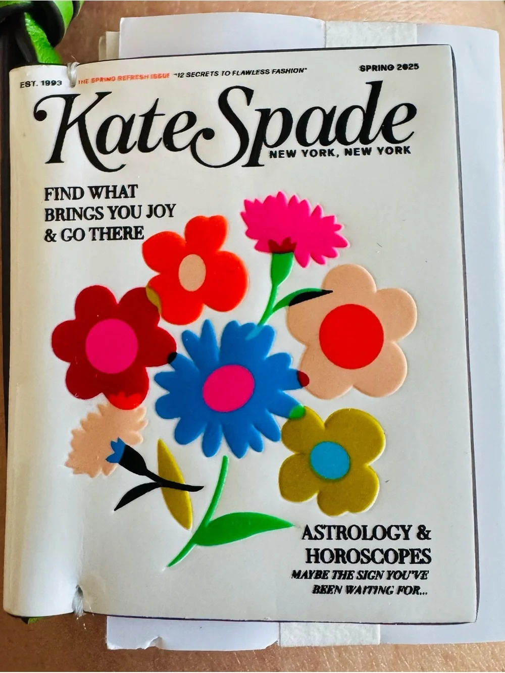 Kate Spade Fresh Picks Magazine Charm 🌸 RARE OPENS Book Keychain NWT Collecto - Picture 2 of 11